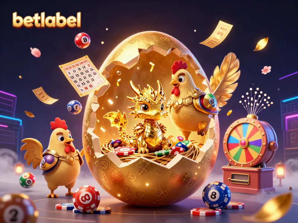 Engage in thrilling gaming fun at Betlabel with vibrant bingo elements and a golden dragon theme.